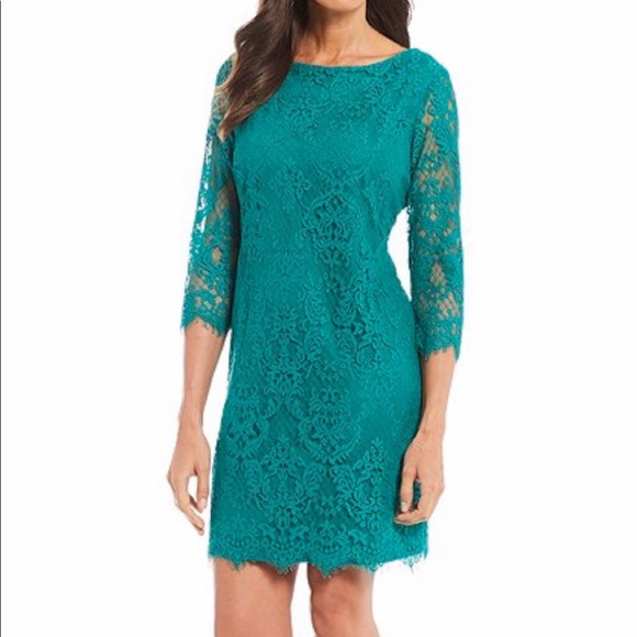 Jessica Howard 3/4 Lace Shift Dress - Picture 1 of 2